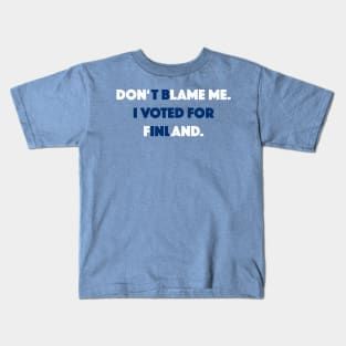 Eurovision 2023  I Voted For Finland Kids T-Shirt